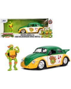 1959 Volkswagen Drag Beetle Green Yellow 1/24 Diecast Model Car Jada
Michelangelo TMNT Diecast Figure Hollywood Rides Series Jada