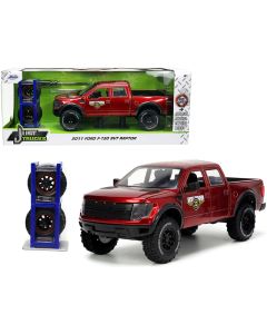 2011 Ford F-150 SVT Raptor Pickup Truck Candy Red Metallic 1/24 Diecast Model Car Jada