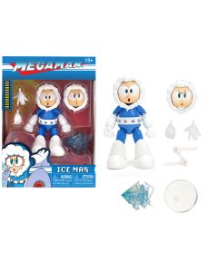 1987 Mega Man Ice Man 4 Moveable Figure with Accessories & Alternate Head/Hands