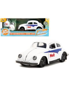 1959 Volkswagen Beetle Holt White Blue Graphics Boxing Gloves Accessory Diecast Car Jada