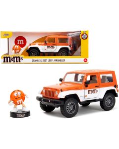 2017 Jeep Wrangler Orange Metallic Diecast Figure Hollywood Rides Jada Model Car