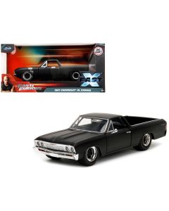 1967 Chevrolet El Camino Diecast Model Car 1/24 Fast Furious Jada Black