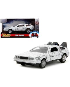 1985 DMC DeLorean Time Machine Brushed Metal Hollywood Rides 1/32 Diecast Car Jada