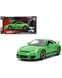 2023 Porsche 911 GT3 (997) Diecast Model Car Green Black Accents Fast X 1/24 Jada