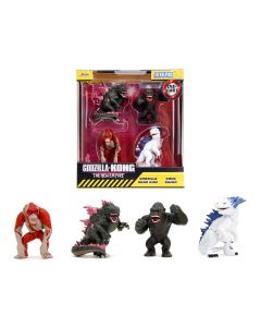 2024 Godzilla x Kong Diecast Figures Set of 4 - Metalfigs Series by Jada