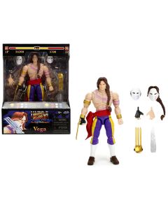 2017 Vega 6 Moveable Figure with Alternate Head & Limbs - Ultra Street Fighter II Model by Jada
