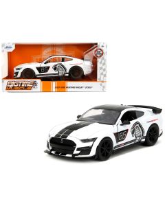 2020 Ford Mustang Shelby GT500 #65 Diecast Model Car 1/24 White Black Stripes Jada