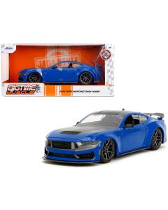 2024 Ford Mustang Dark Horse Diecast Model Car 1/24 Jada Bigtime Muscle Blue Metallic
