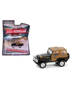 1976 Jeep CJ-5 Renegade Diecast Model Car Black Brown Top 1/64 Greenlight