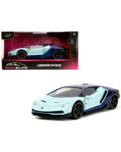Lamborghini Centenario Light Blue Purple 1/32 Diecast Model Car Jada Pink Slips Series