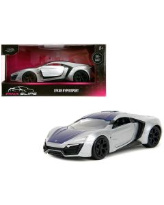 Lykan Hypersport Silver Metallic Purple 1/32 Diecast Model Car Jada Pink Slips Series