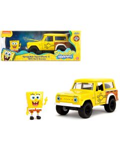 1973 Ford Bronco Yellow Diecast Model Car with SpongeBob SquarePants Figure 1/24 Jada  
SpongeBob SquarePants Diecast Figure 1/24 Hollywood Rides Series by Jada