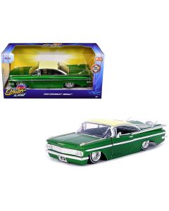 1959 Chevrolet Impala Diecast Model Car Green Metallic Lowrider 1/24 Jada