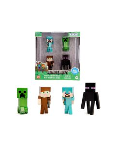 2023 Minecraft Diecast Figures Set of 4 - Metalfigs Wave 3 by Jada