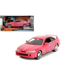 1995 Honda Integra Type R Diecast Model Car 1/24 Jada Fast & Furious Remix Pink