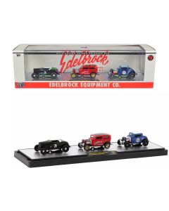 2023 M2 Machines Edelbrock Limited Edition 1/64 Diecast Models Set of 3 - 2750 Pieces Worldwide