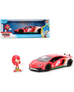 2023 Lamborghini Aventador SV Diecast Model Red with Graphics 1/24 Jada Hollywood Rides