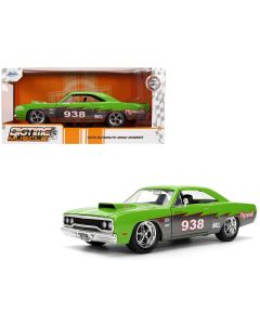1970 Plymouth Road Runner Diecast Model Car #938 Green Gray Metallic 1/24 Jada