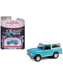 1966 Ford Bronco Diecast Model Car 1/64 Greenlight Barrett-Jackson Turquoise Blue