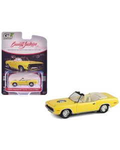 1970 'Cuda Convertible Diecast Model Car Yellow 1/64 Greenlight Barrett-Jackson Series