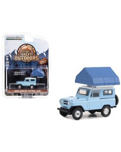 1969 Nissan Patrol Light Blue White Top Camp'otel Sleeper Tent Diecast Model Car