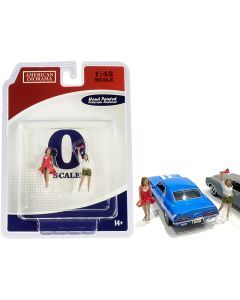 1970s Style American Diorama Two Figurines Set IV for 1/43 Scale Models