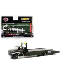 1968 Chevrolet C60 Flatbed Truck 1/64 Diecast Model Green Graphics Limited Edition