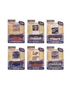 2023 Greenlight Vintage Ad Cars Set of 6 Diecast Model Cars 1/64 Scale Series 10