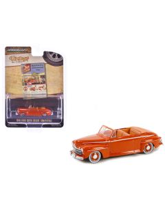 1946 Ford Super Deluxe Convertible Orange Diecast Model Car Greenlight 1/64