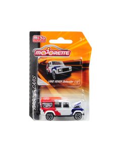2023 Land Rover Defender 110 Diecast Model Car 1/60 Racing Cars Majorette Red/White/Blue