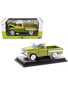 1958 Chevrolet Apache Cameo Pickup Truck 1/24 Diecast Model Olive Green Metallic