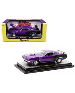 1971 Plymouth Barracuda 340 Purple Limited Edition 1/24 Diecast Model Car by M2 Machines
