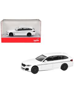 2023 BMW Alpina B5 Touring White 1/87 HO Model Car by Herpa - Diecast Collectible