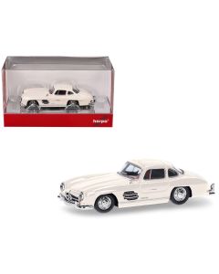 1954 Mercedes-Benz 300 SL Gullwing Model Car White Red Interior 1/87 HO Promotex