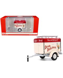 2023 1/24 Diecast Coca-Cola Travel Trailer Model Car - Cream & Red Pause & Refresh