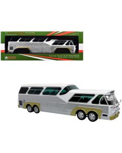2023 Sultana TM 44-18 SP Panoramico Coach Bus Diecast Model 1/43 White Silver