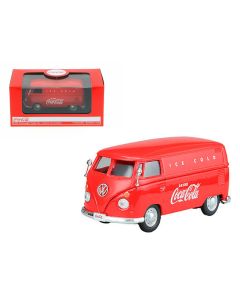 1962 Volkswagen Coca Cola Cargo Van Red 1/43 Diecast Model Motorcity Classics