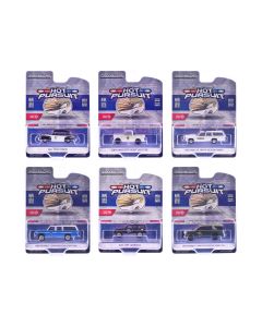 2023 Hot Pursuit Series 46 Set of 6 Police Cars 1/64 Diecast Model by Greenlight