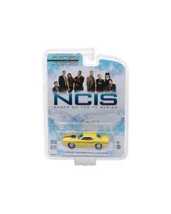 1970 Dodge Challenger R/T Diecast Model Car Yellow Black Stripes NCIS Series 1/64 Greenlight