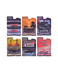 2024 Greenlight Hollywood Greatest Hits 1/64 Diecast Model Cars Set of 6