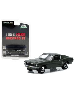 1968 Ford Mustang GT Fastback 1/64 Diecast Model Car - Highland Green Metallic - Greenlight