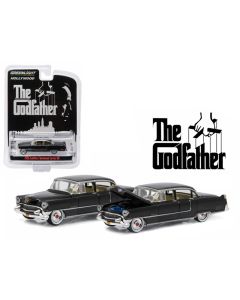 1955 Cadillac Fleetwood Series 60 Black Diecast Model Car Greenlight 1/64 The Godfather