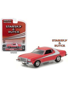 1976 Ford Gran Torino Diecast Model Car Red White Stripe Starsky and Hutch 1/64 Greenlight