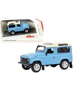 2023 Land Rover Defender 1/64 Diecast Model Car - Light Blue & Cream Top by Schuco