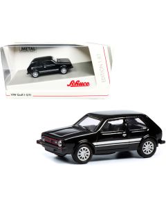 1983 Volkswagen Golf I GTI Diecast Model Car Black Silver Stripes 1/87 HO Schuco