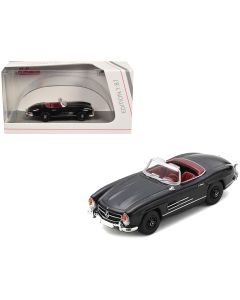 2023 Mercedes-Benz 300 SL Roadster Diecast Model Car 1/87 HO Black Red Interior Schuco