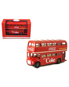 1960 Routemaster London Double Decker Bus Red Coca-Cola 1/64 Diecast Model