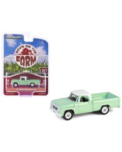1964 Dodge D-200 Sweptline Pickup Truck Diecast Model 1/64 Turf Green White Top
