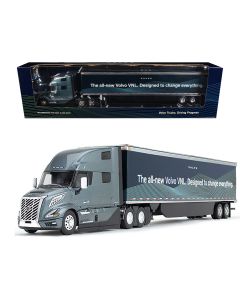 2023 Volvo VNL 860 High-Roof Sleeper & 53' Trailer Diecast Model - Coastal Mist Gray