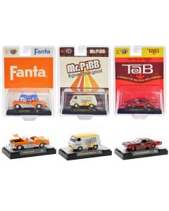 2023 M2 Machines 1/64 Diecast Model Cars - Limited Edition Set of 3 Sodas, 6250 Worldwide